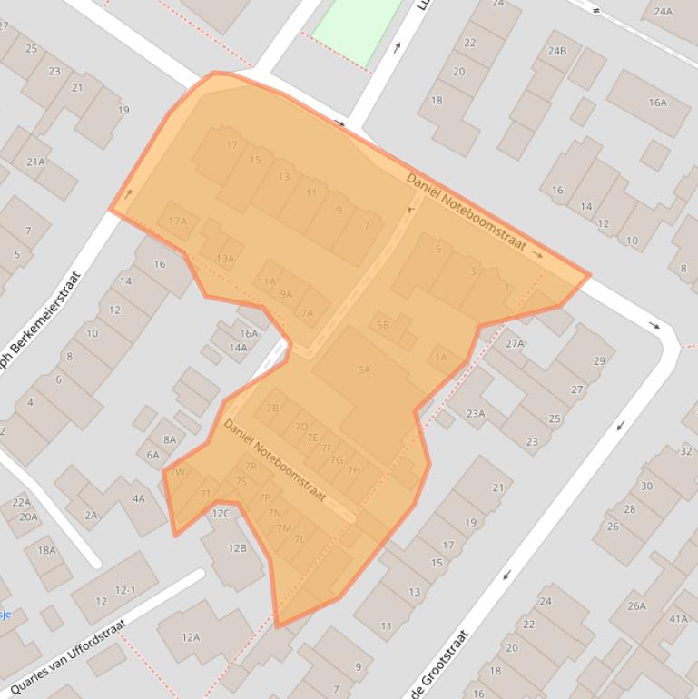 Kaart van postcodegebied 2202RM.