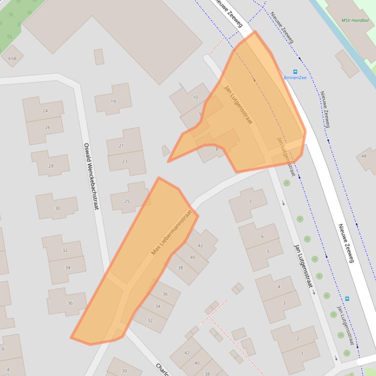 Kaart van postcodegebied 2202RT.