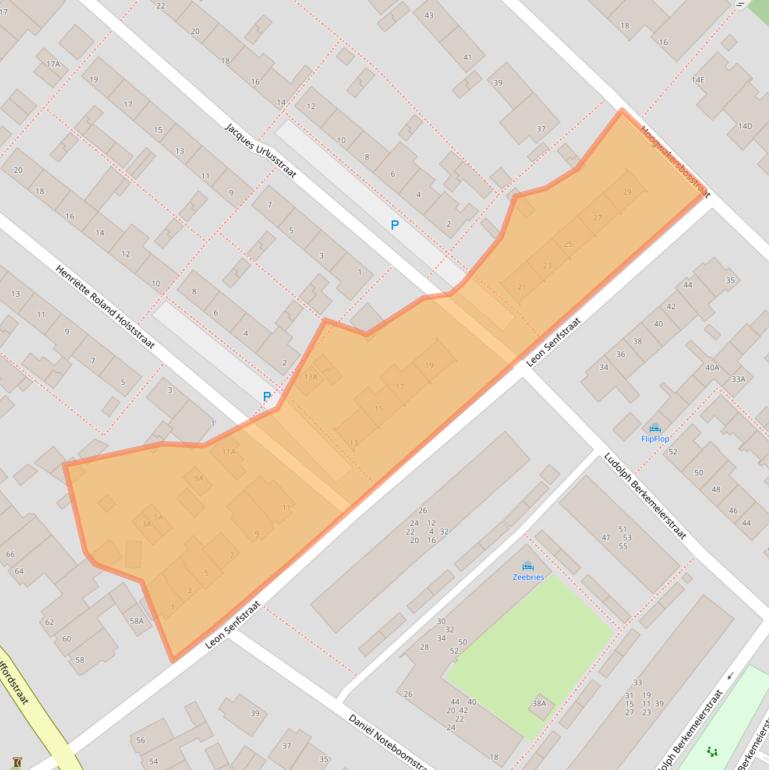 Kaart van postcodegebied 2202SB.