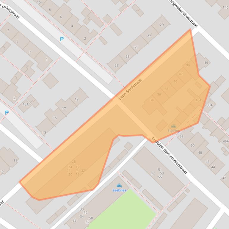 Kaart van postcodegebied 2202SC.