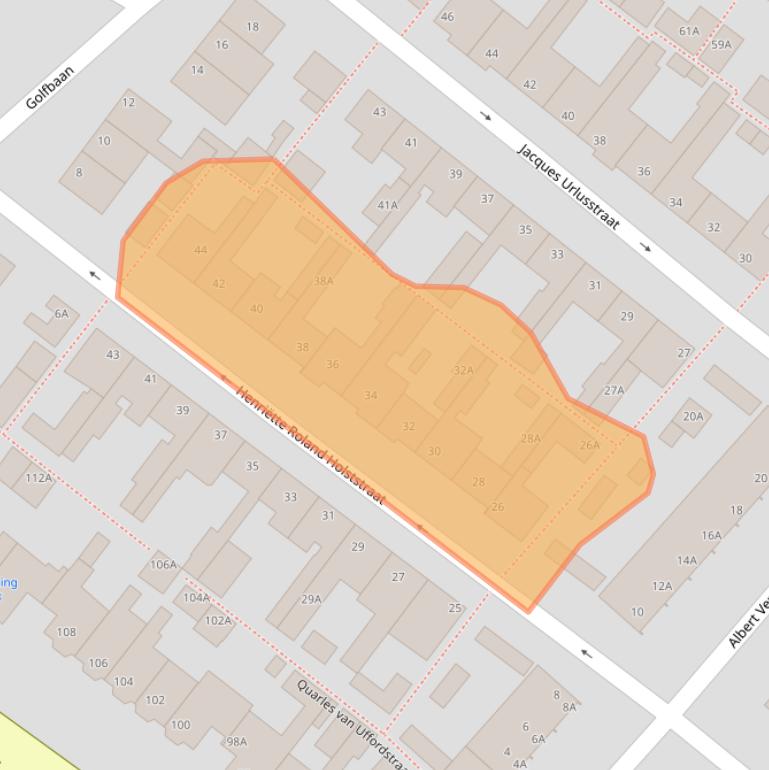Kaart van postcodegebied 2202SG.