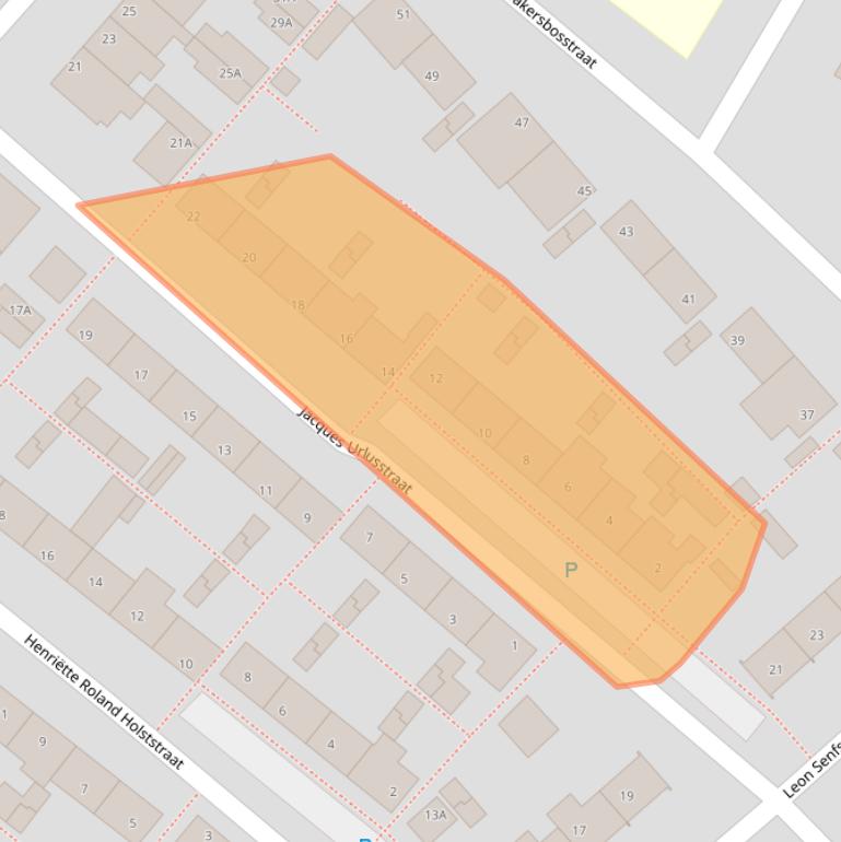 Kaart van postcodegebied 2202SK.