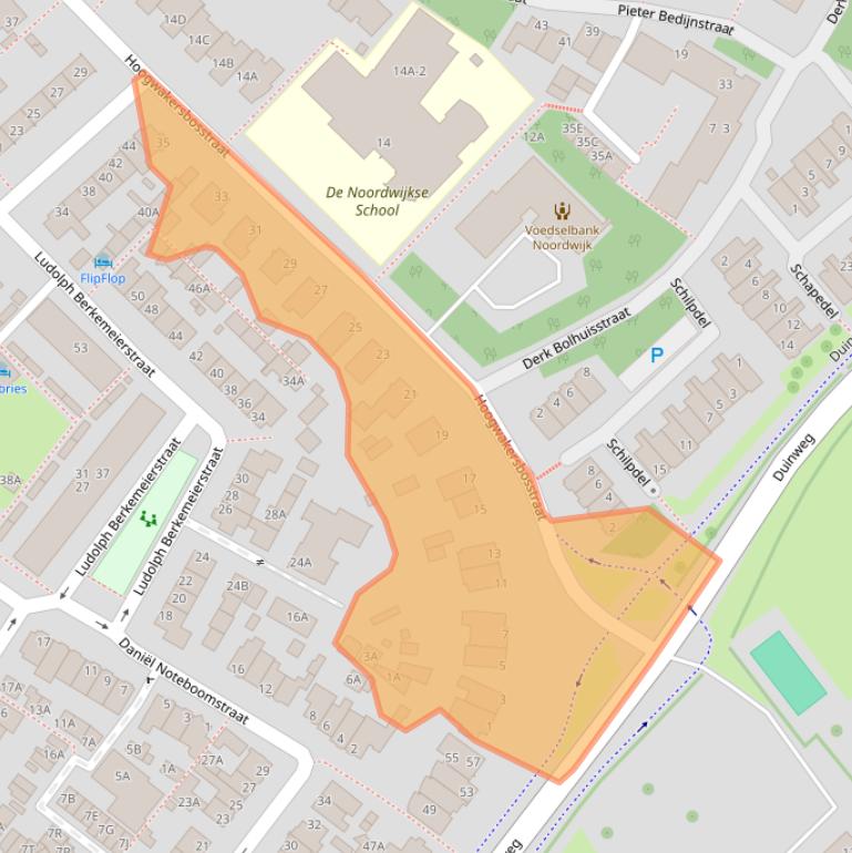 Kaart van postcodegebied 2202ST.