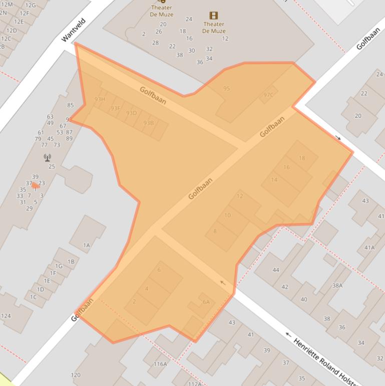 Kaart van postcodegebied 2202TC.