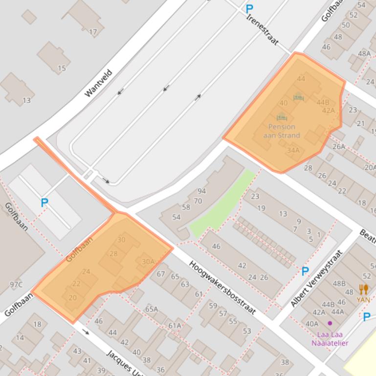 Kaart van postcodegebied 2202TD.