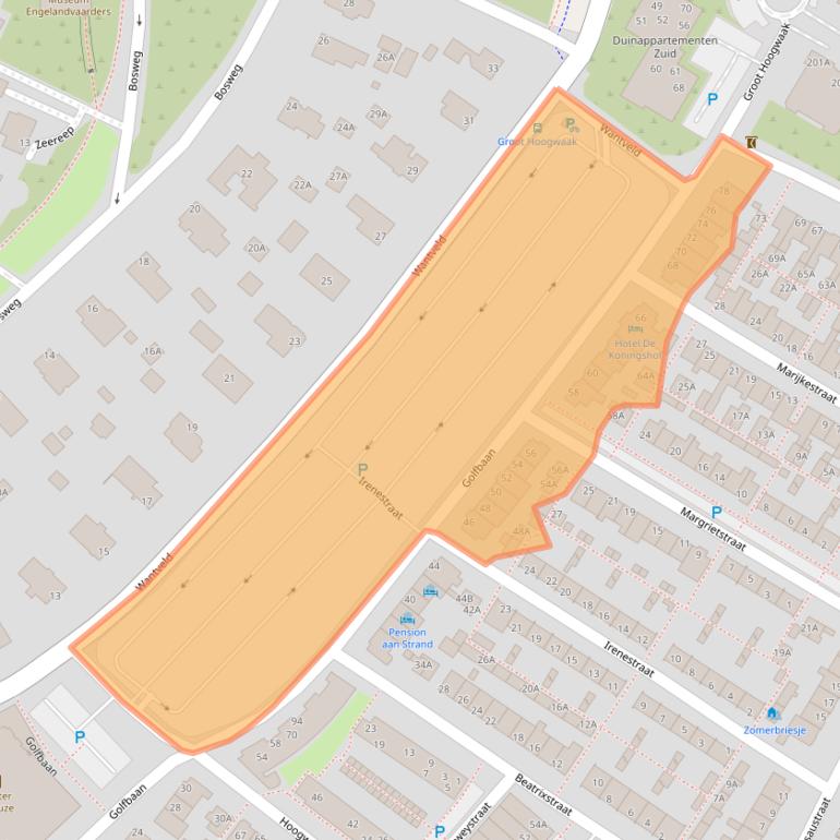 Kaart van postcodegebied 2202TE.