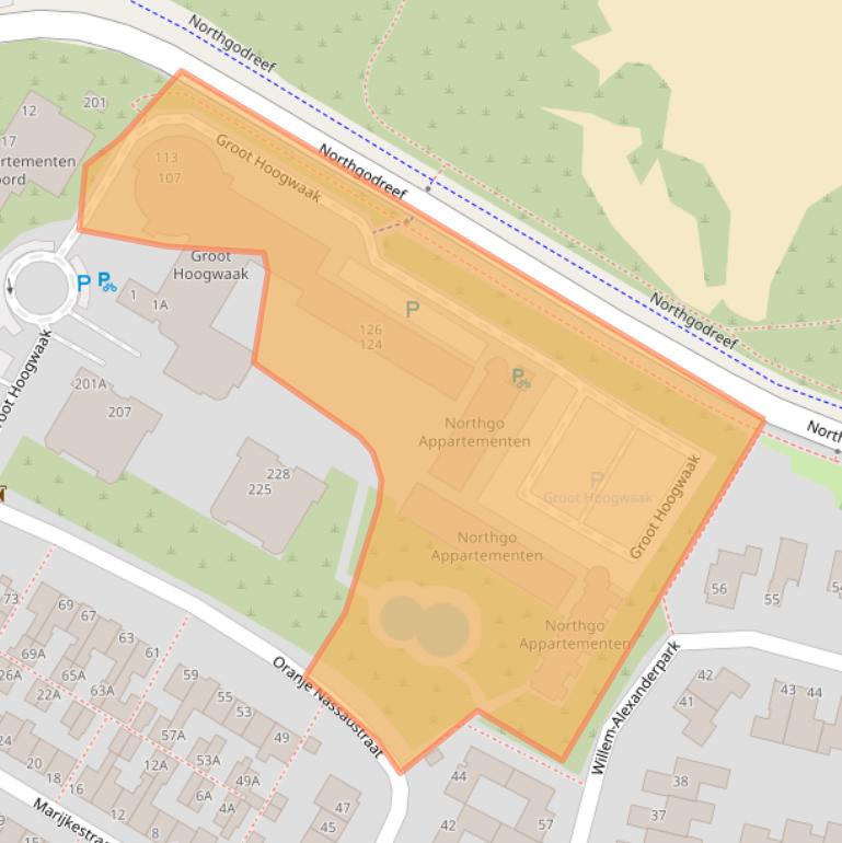 Kaart van postcodegebied 2202TX.