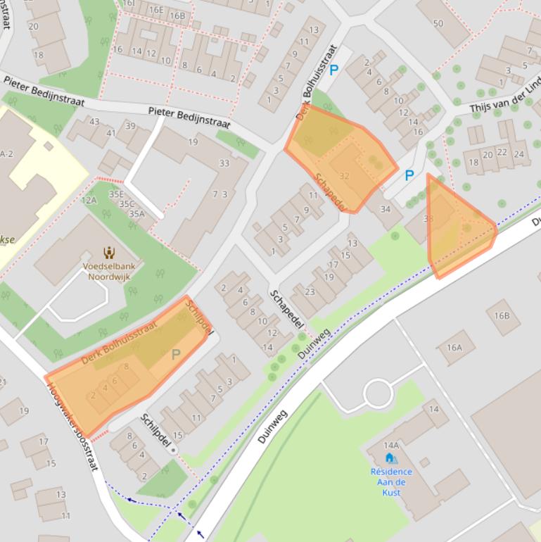 Kaart van postcodegebied 2202VG.