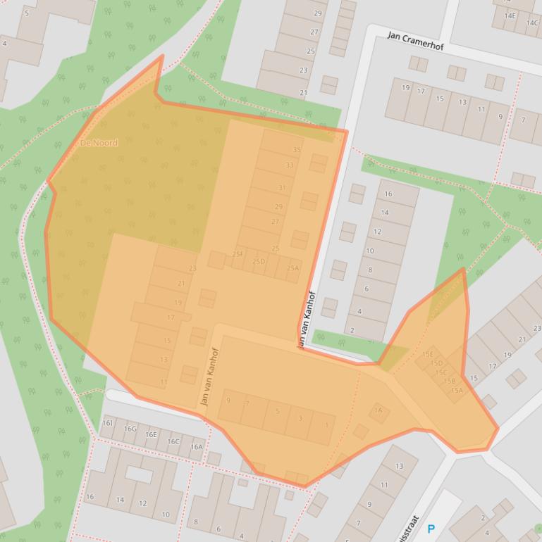 Kaart van postcodegebied 2202VL.