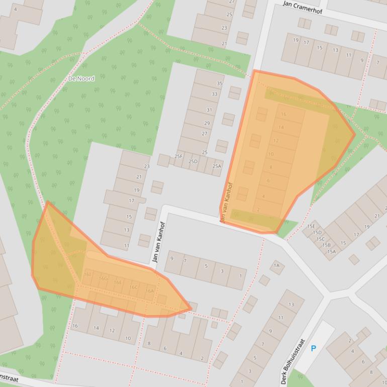 Kaart van postcodegebied 2202VM.
