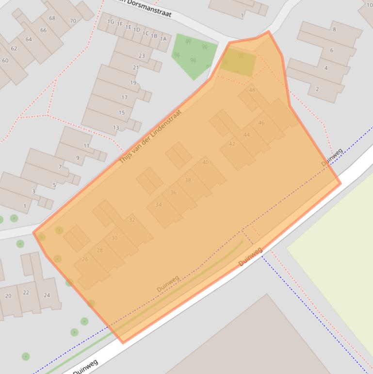 Kaart van postcodegebied 2202VR.