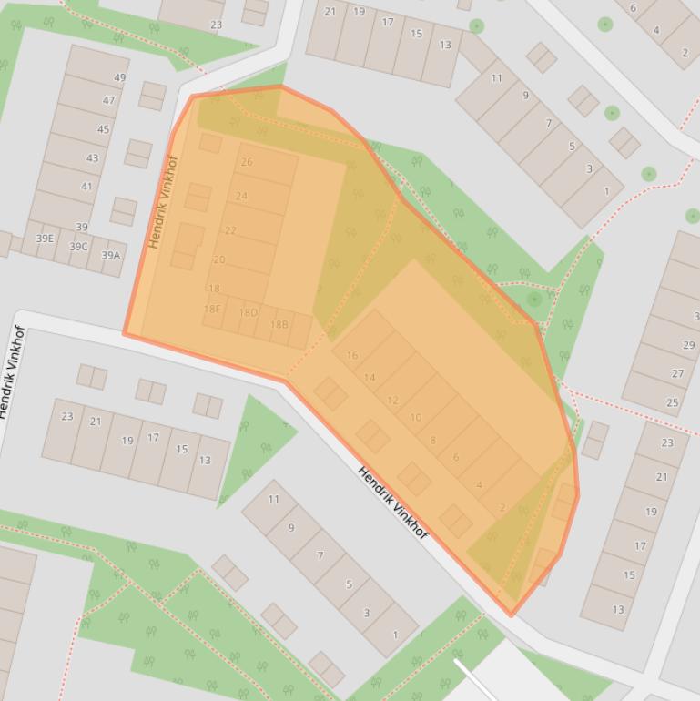 Kaart van postcodegebied 2202XK.