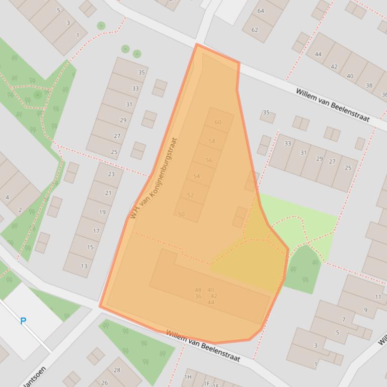 Kaart van postcodegebied 2202XP.