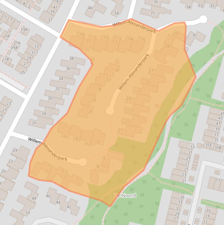 Kaart van postcodegebied 2202XW.