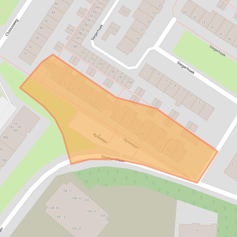 Kaart van postcodegebied 2203BL.