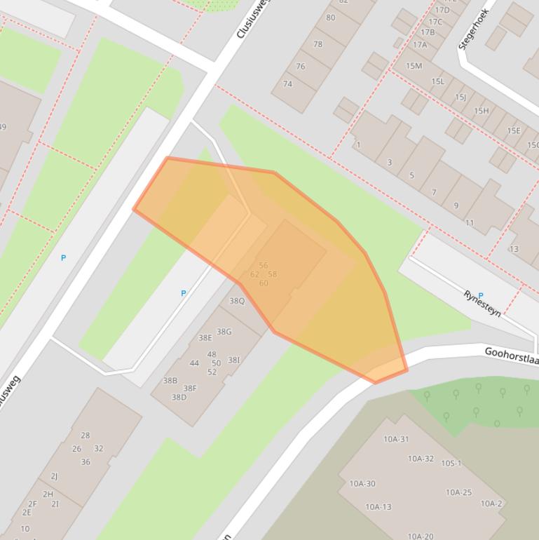 Kaart van postcodegebied 2203CD.