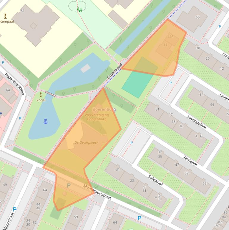 Kaart van postcodegebied 2203EZ.