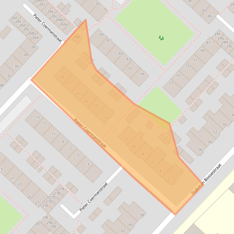 Kaart van postcodegebied 2203GX.