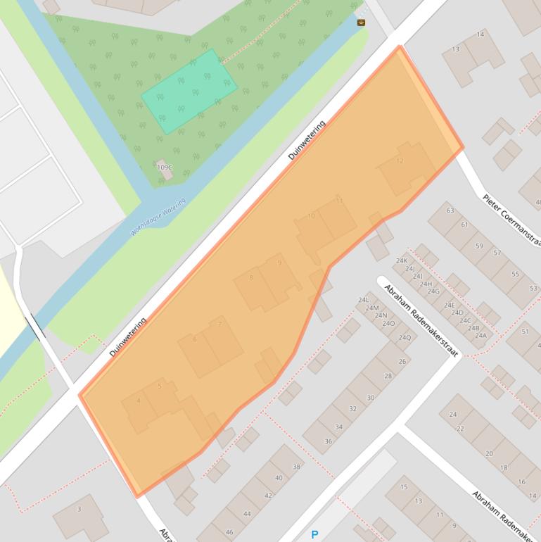 Kaart van postcodegebied 2203HJ.