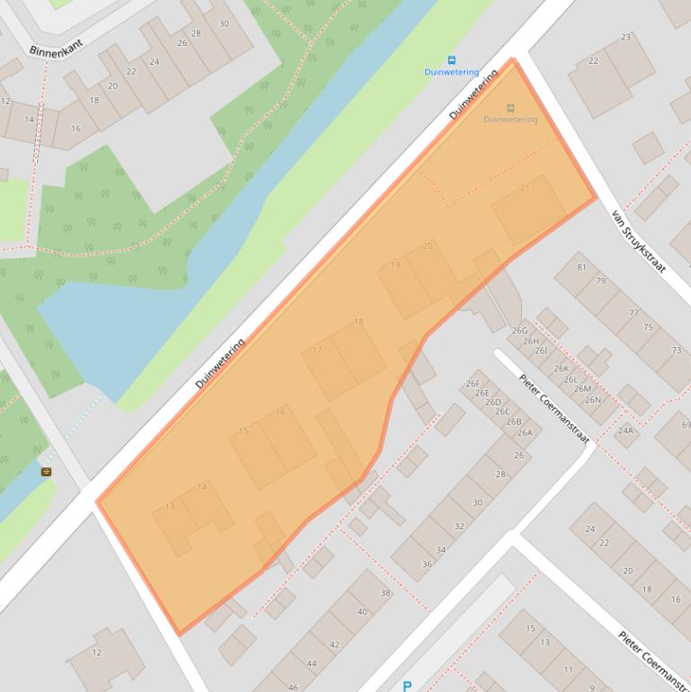 Kaart van postcodegebied 2203HK.