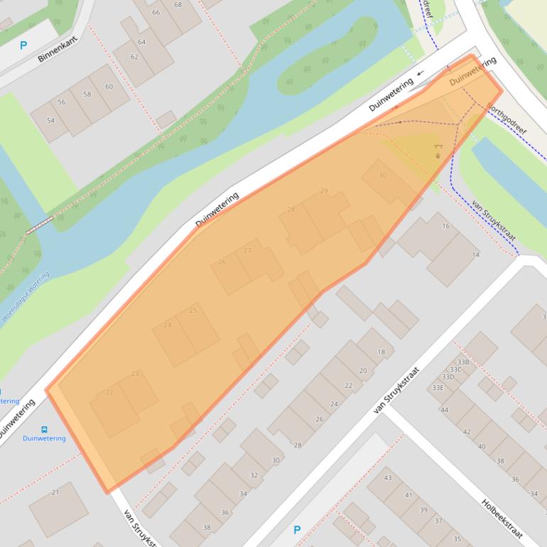 Kaart van postcodegebied 2203HL.