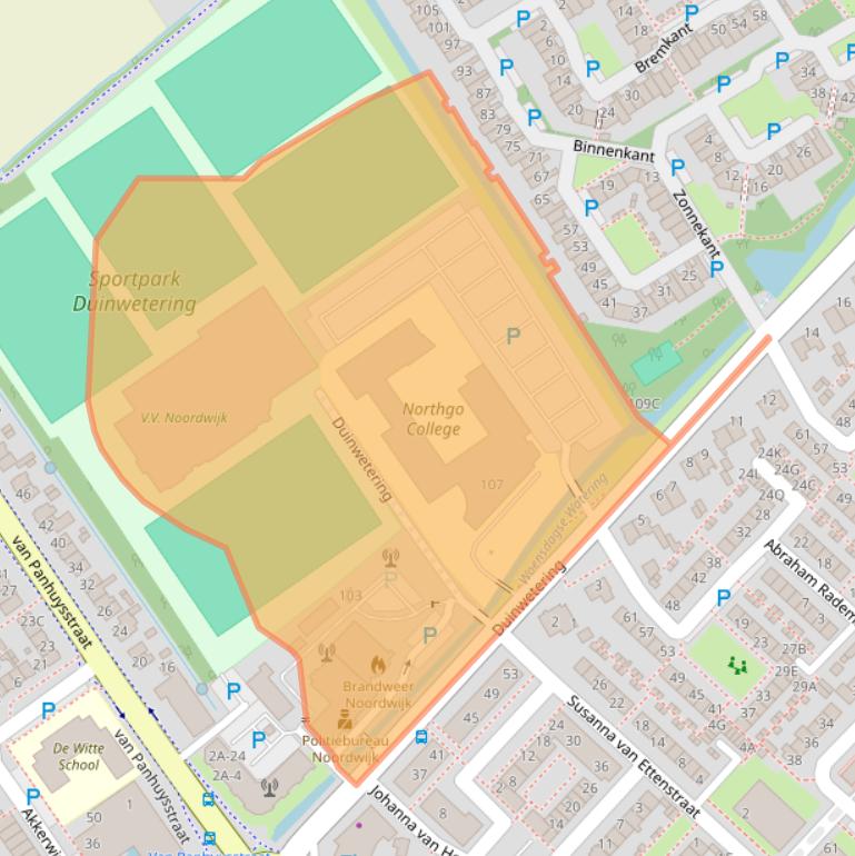 Kaart van postcodegebied 2203HM.