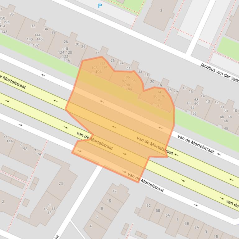 Kaart van postcodegebied 2203JG.