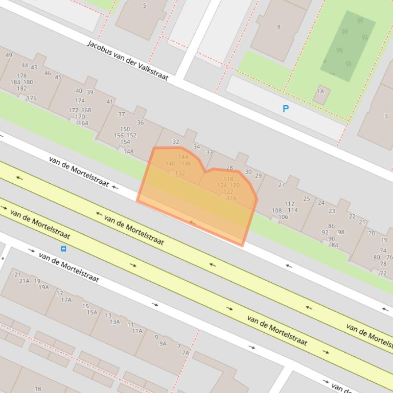 Kaart van postcodegebied 2203JH.