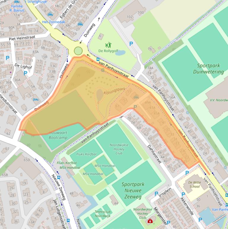 Kaart van postcodegebied 2203JP.