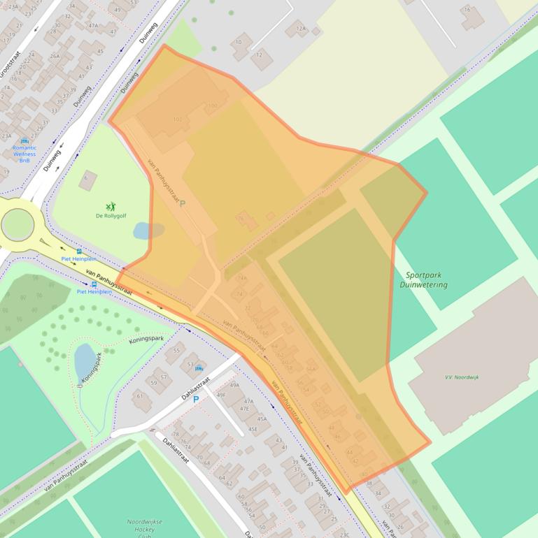 Kaart van postcodegebied 2203JS.