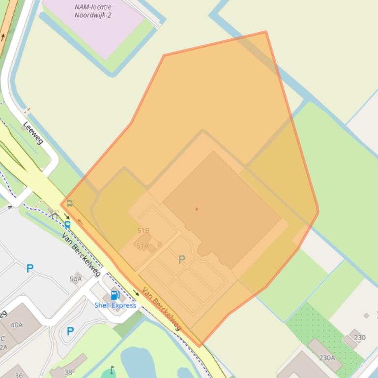 Kaart van postcodegebied 2203LA.