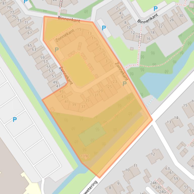 Kaart van postcodegebied 2203NA.