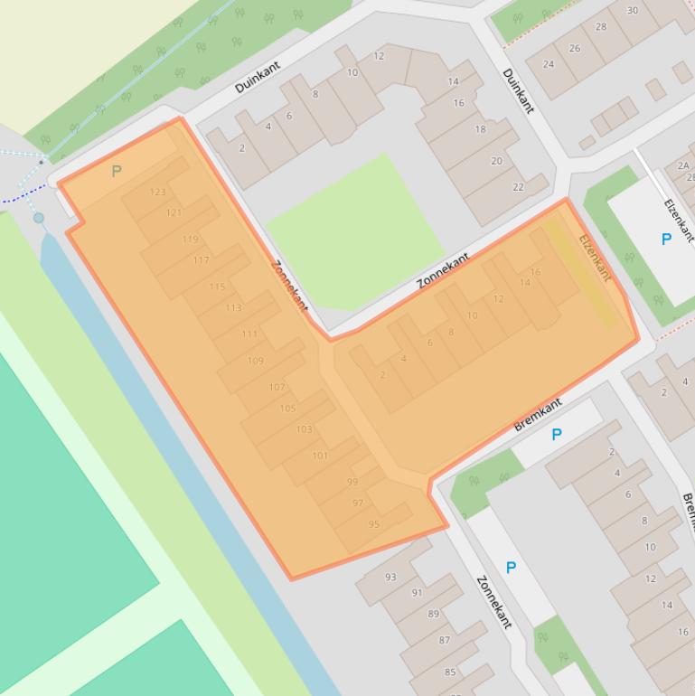 Kaart van postcodegebied 2203NC.
