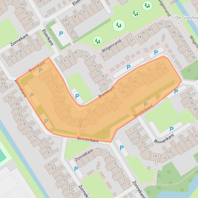 Kaart van postcodegebied 2203NG.