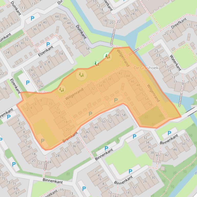 Kaart van postcodegebied 2203NH.