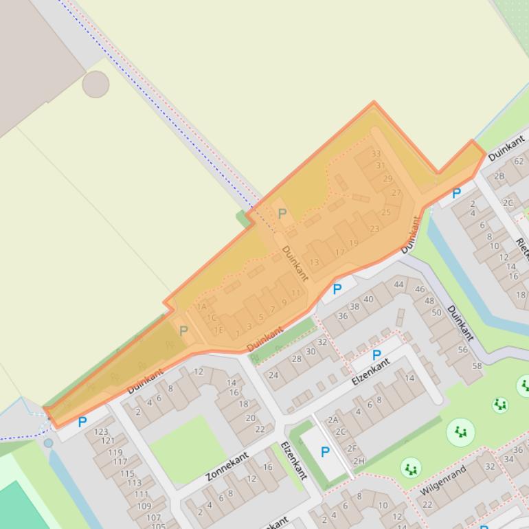 Kaart van postcodegebied 2203NM.