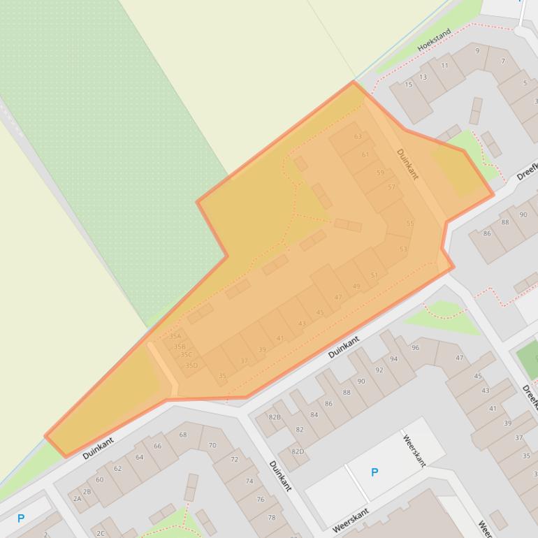 Kaart van postcodegebied 2203NN.