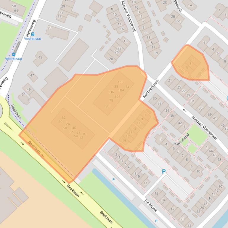 Kaart van postcodegebied 2203ZA.