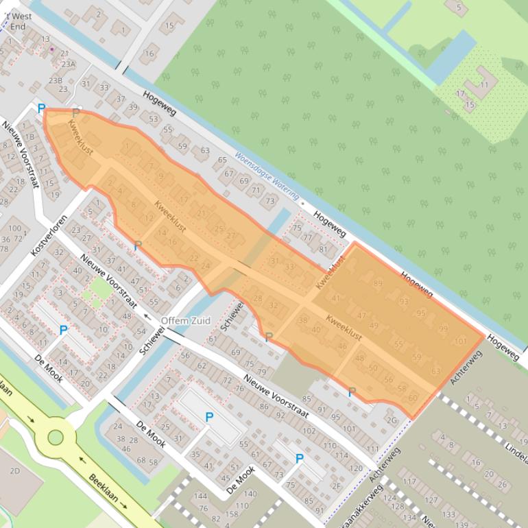 Kaart van postcodegebied 2203ZB.