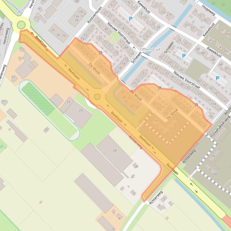 Kaart van postcodegebied 2203ZD.