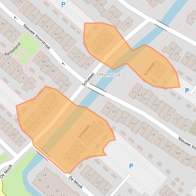 Kaart van postcodegebied 2203ZG.