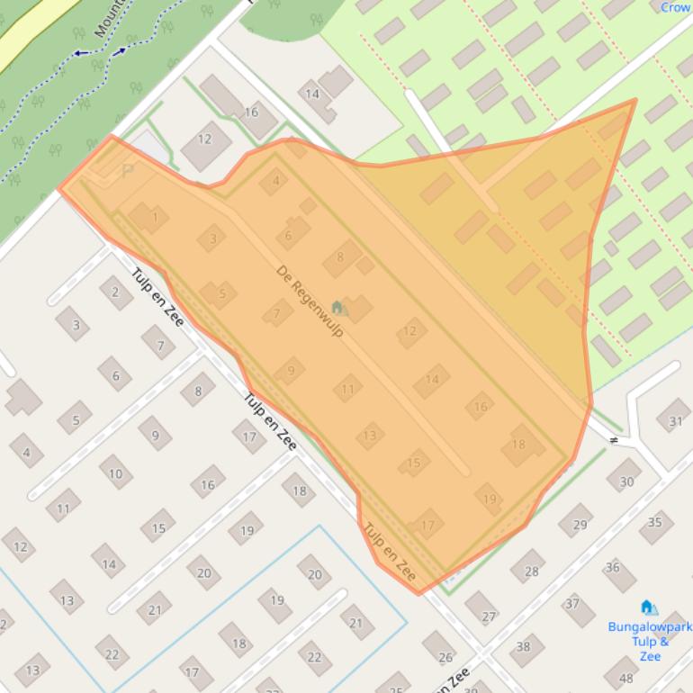 Kaart van postcodegebied 2204AB.