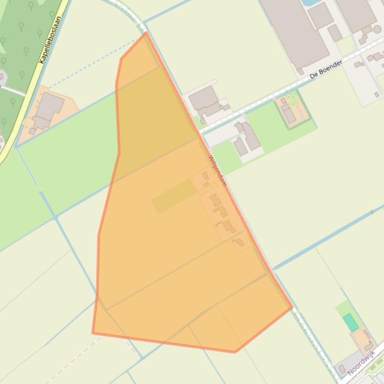 Kaart van postcodegebied 2204AD.