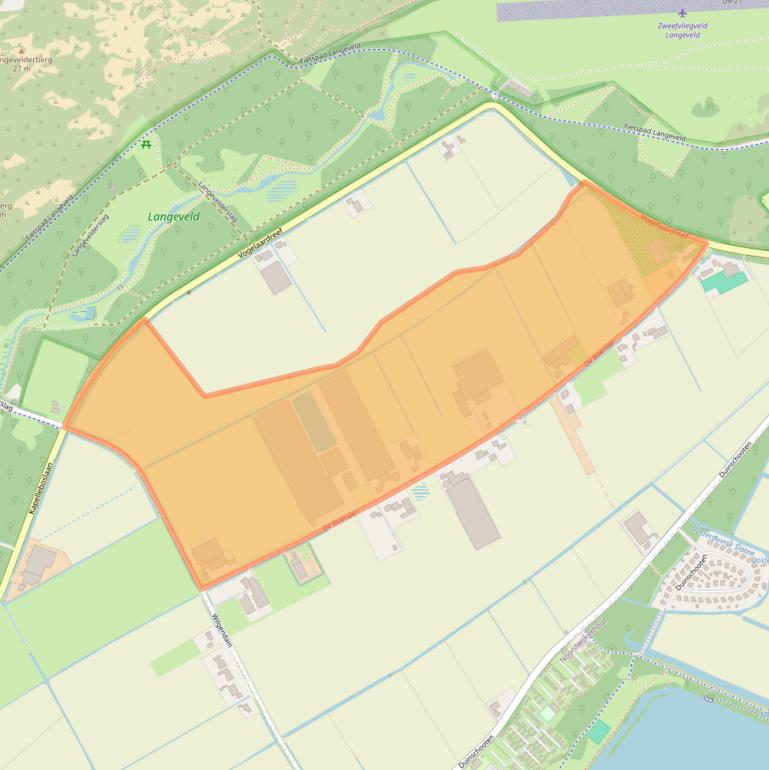 Kaart van postcodegebied 2204AE.