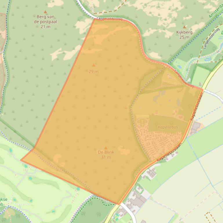 Kaart van postcodegebied 2204AJ.