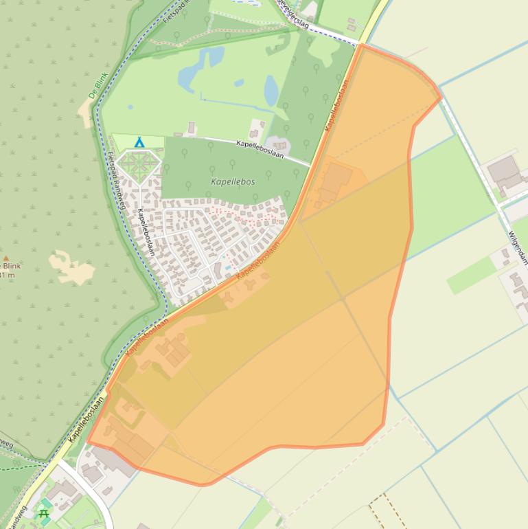Kaart van postcodegebied 2204AK.