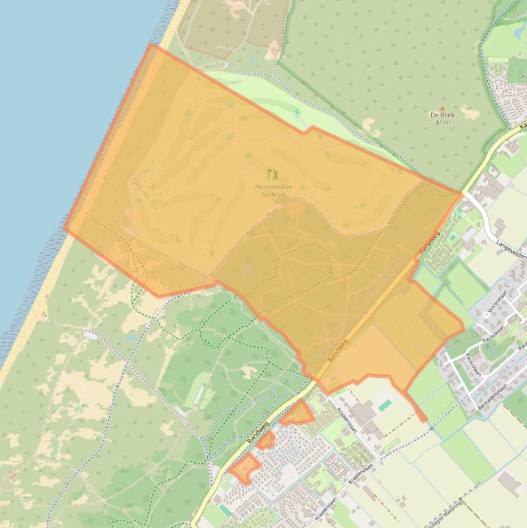 Kaart van postcodegebied 2204AL.