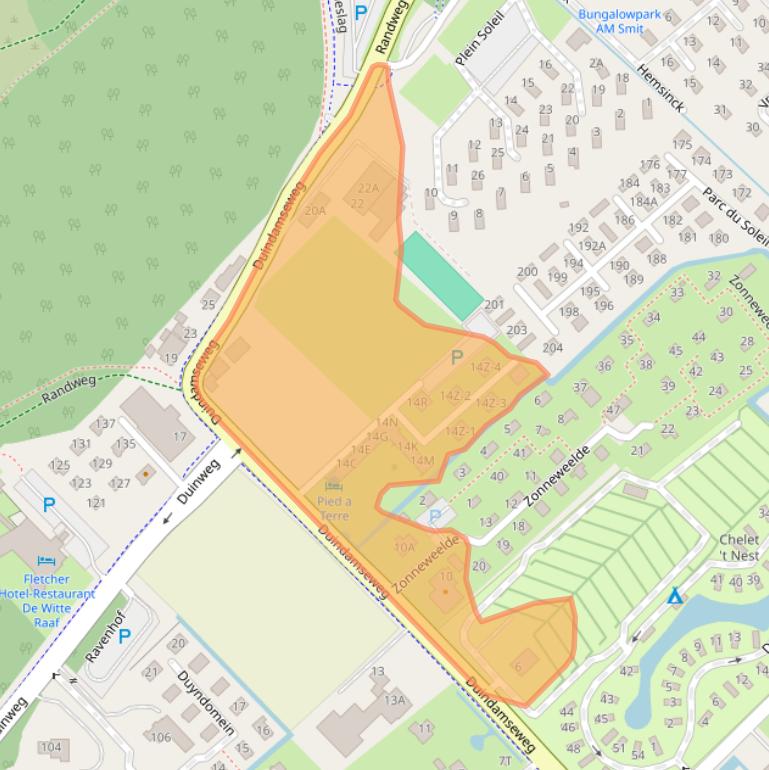Kaart van postcodegebied 2204AS.