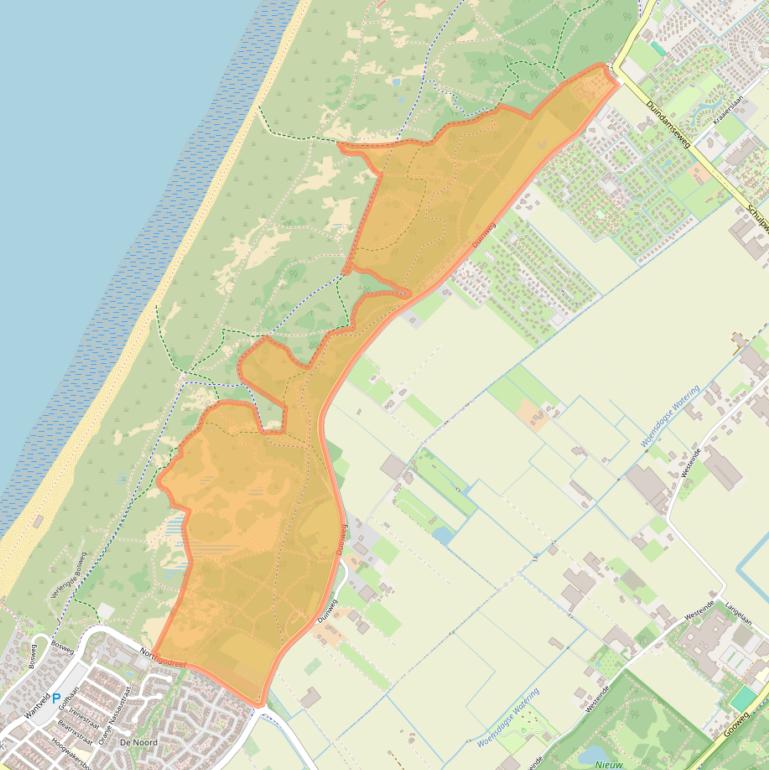 Kaart van postcodegebied 2204AT.