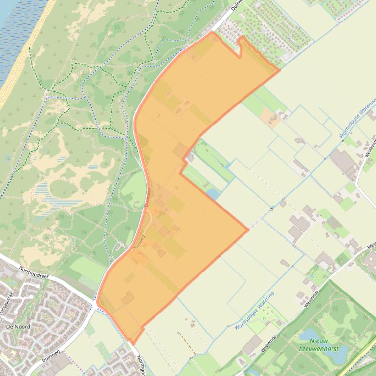 Kaart van postcodegebied 2204AV.